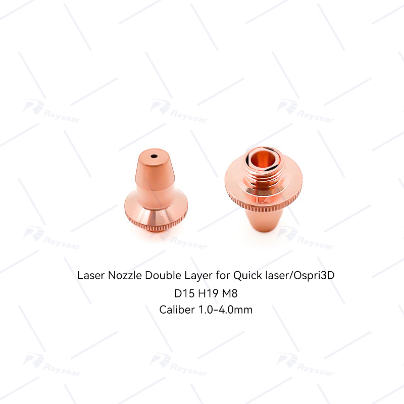 Nosel Pemotongan Laser D15*H19*M8mm untuk Quick Laser Ospri3D