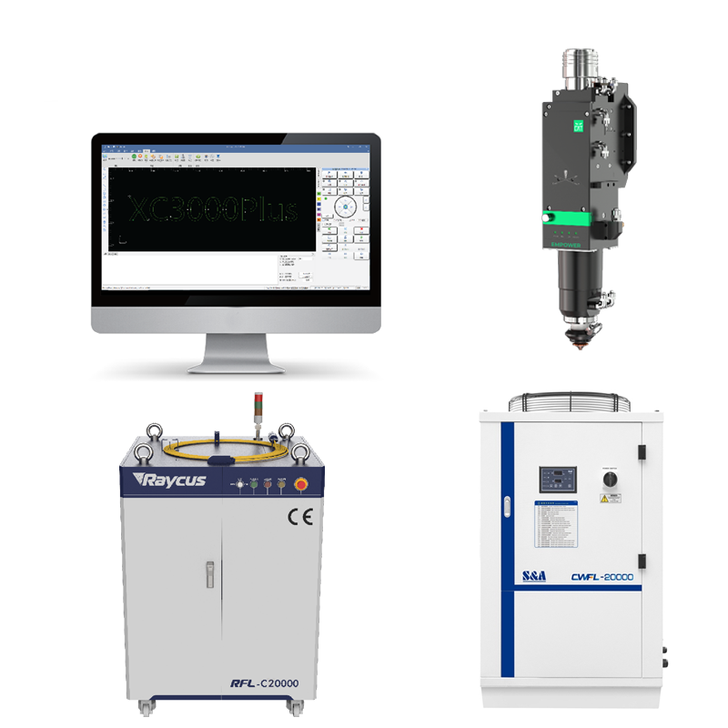 4 In1 Laser Cutting Set for DIY 20KW Fiber Laser Cutting Machine