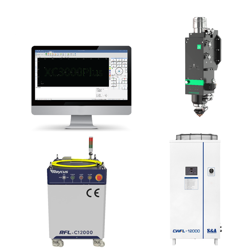 4 In1 Laser Cutting Set for DIY 12KW Fiber Laser Cutting Machine