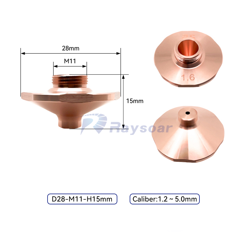 Laser Nozzle D28H15M11 for Han's Laser Cutting Head