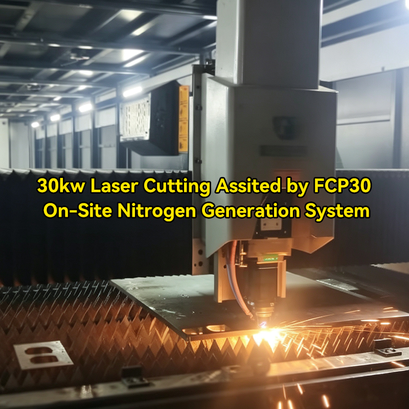 30 kW-laseruitsnydingsiste wat ondersteun word deur die FCP30-terplekke-stikstofgenereerstelsel