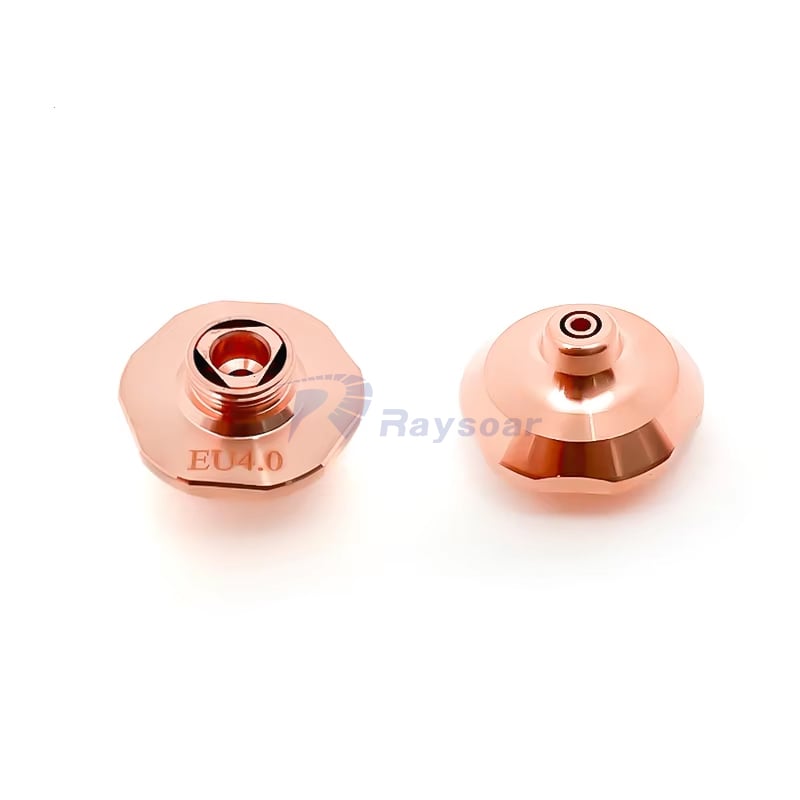 Nozzle Laser Raysoar ECU D28 M11H15 Lapisan Ganda Berlapis Krom untuk Kepala Pemotong Laser Precitec HSG