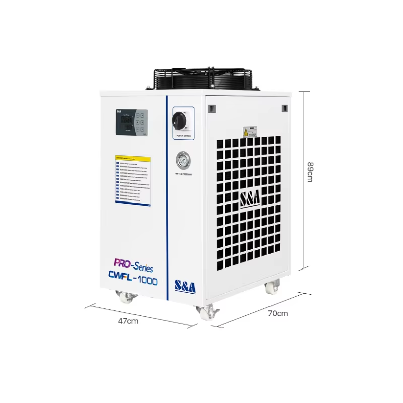 مبرد مياه الليزر TEYU CWFL-1000 لآلة النقش والقطع بالليزر الألياف 1kW