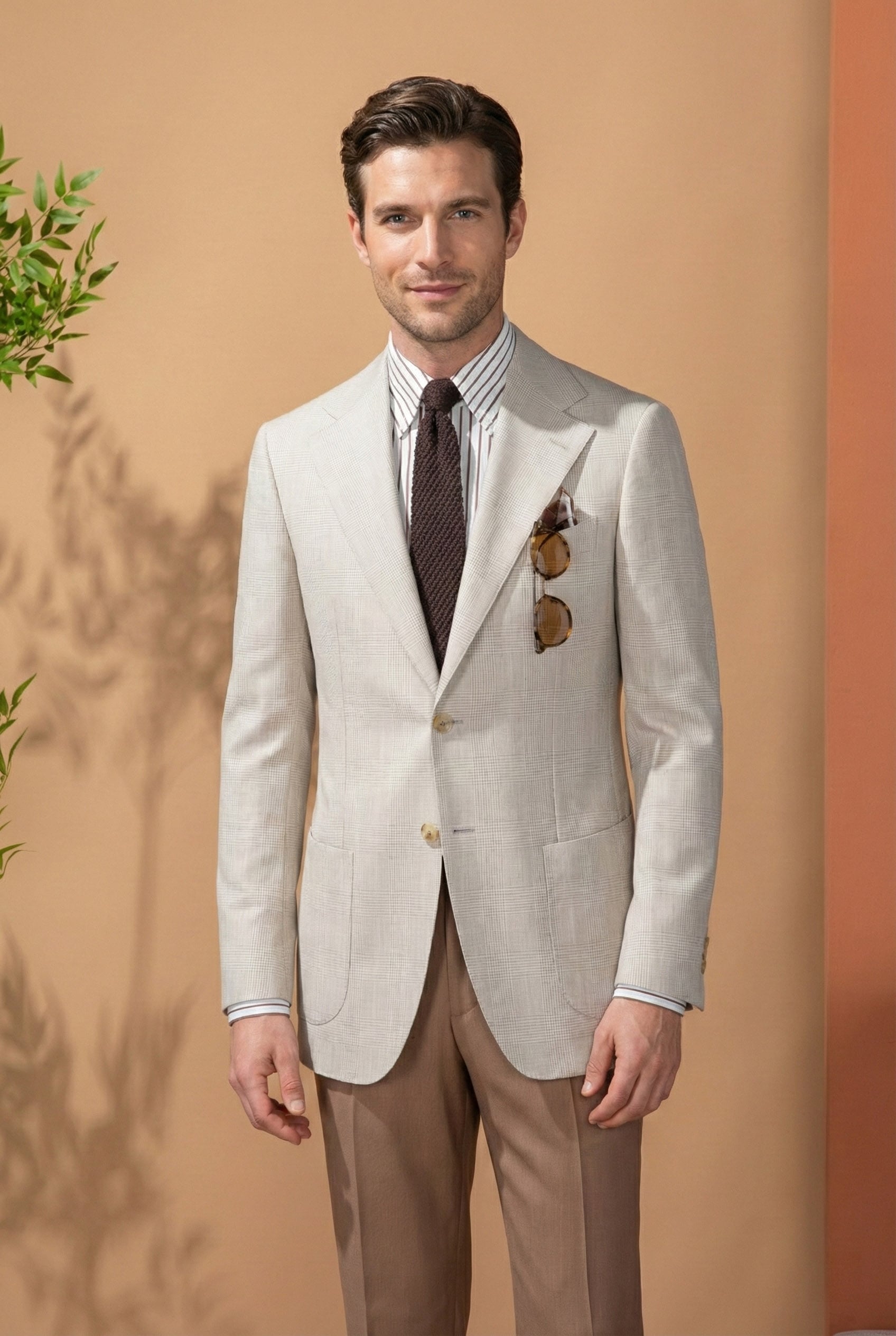 Der einreihige Blazer des Captains | strukturiertes Elfenbein