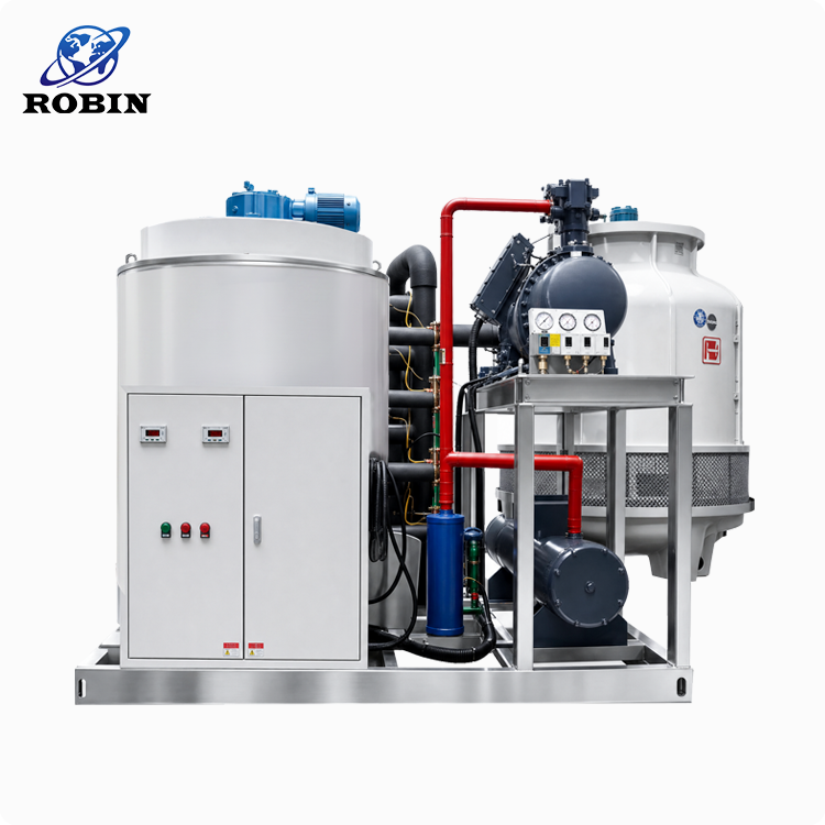 15-ton water-cooled flake ice machine