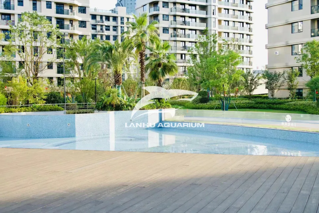 [Lanhu Aquarium Engineering Project]Aesthetic Transcendence - The Bailu Fenglin Infinity Acrylic Swimming Pool in Jinchang, Shaoxing, Completed.