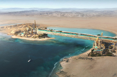 A 450-metre-long infinity pool in NEOM