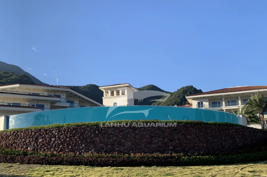 [Lanhu Aquarium Engineering Project] The acrylic swimming pool at the Lishui Yunhe Yunman Hotel, known as China's 