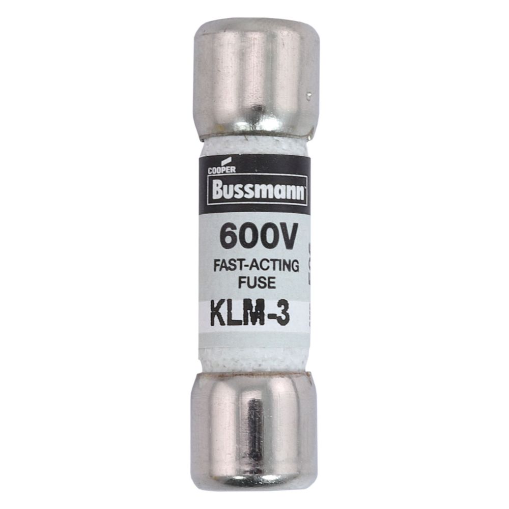 KLM-3, 10 × 38 mm, 3 A, 600 V~ szybkozaczynające się bezpieczniki uzupełniające