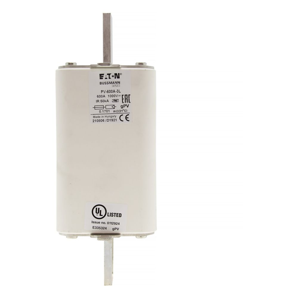 PV-600A-3L 600A 1000 VDC 3L Photovoltaic Fuse