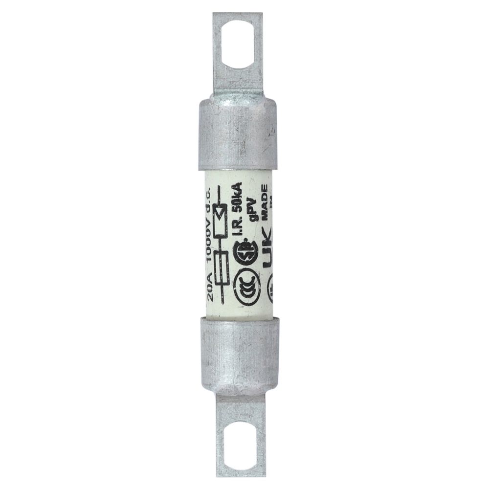 PV-20A10-T 10*38mm 20A 1000VDC фотоволтаички ПЦБ једнопиновски фиуз