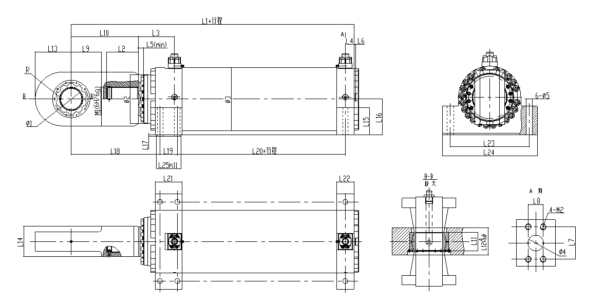 UYφ450-1000 series 25Mpa  metallurgical and heavy duty machinery hydraulic cylinder factory