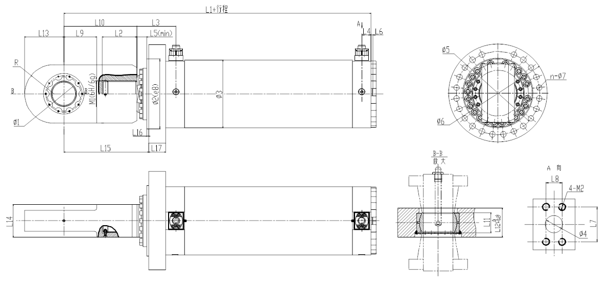 UYφ450-1000 series 25Mpa  metallurgical and heavy duty machinery hydraulic cylinder manufacture