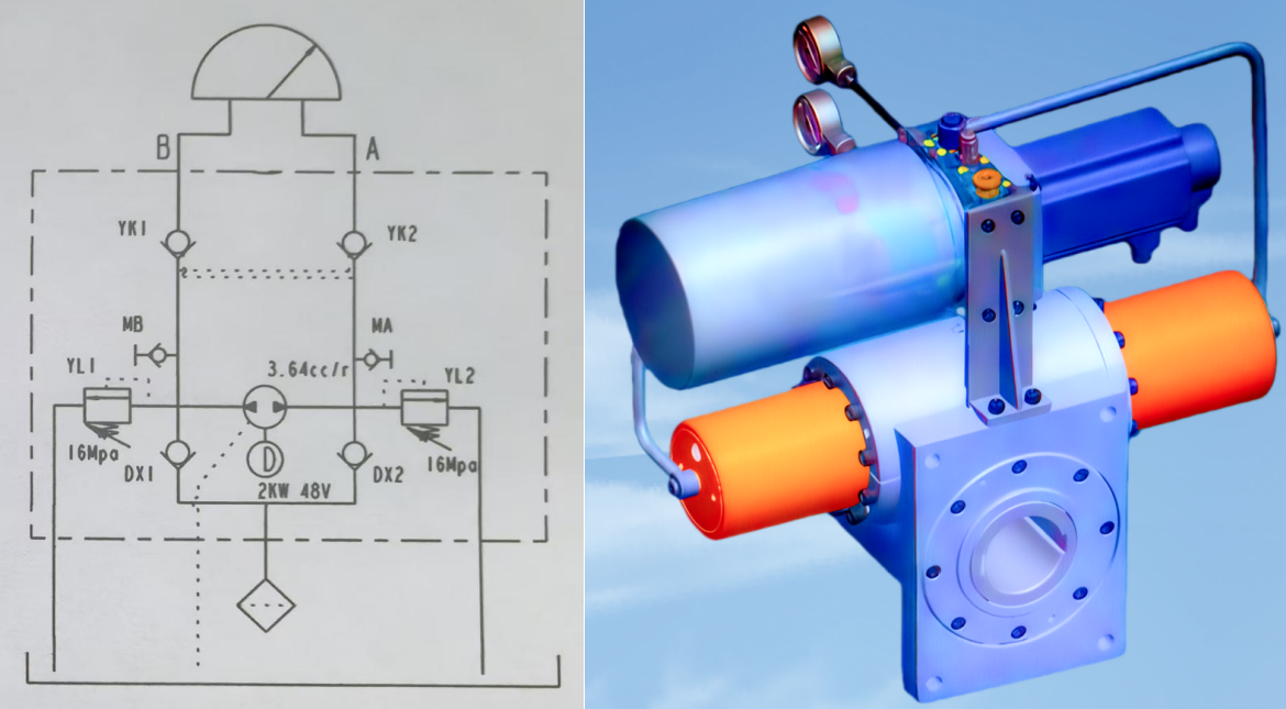 Gear and rack swing hydraulic cylinder factory