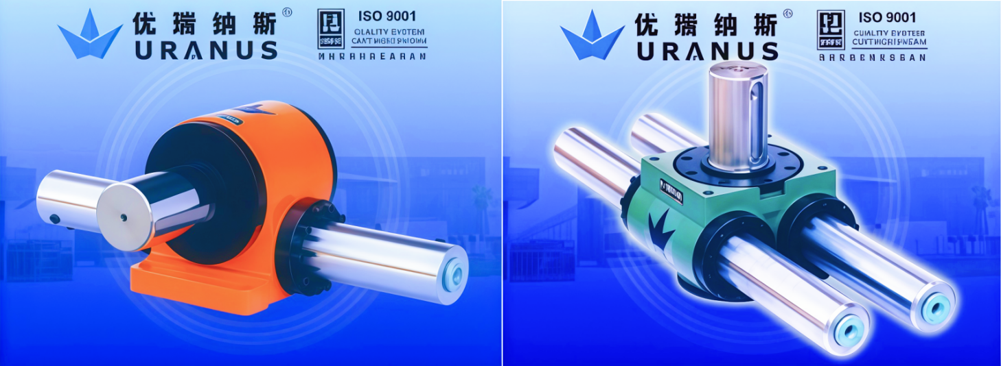 Gear and rack swing hydraulic cylinder details