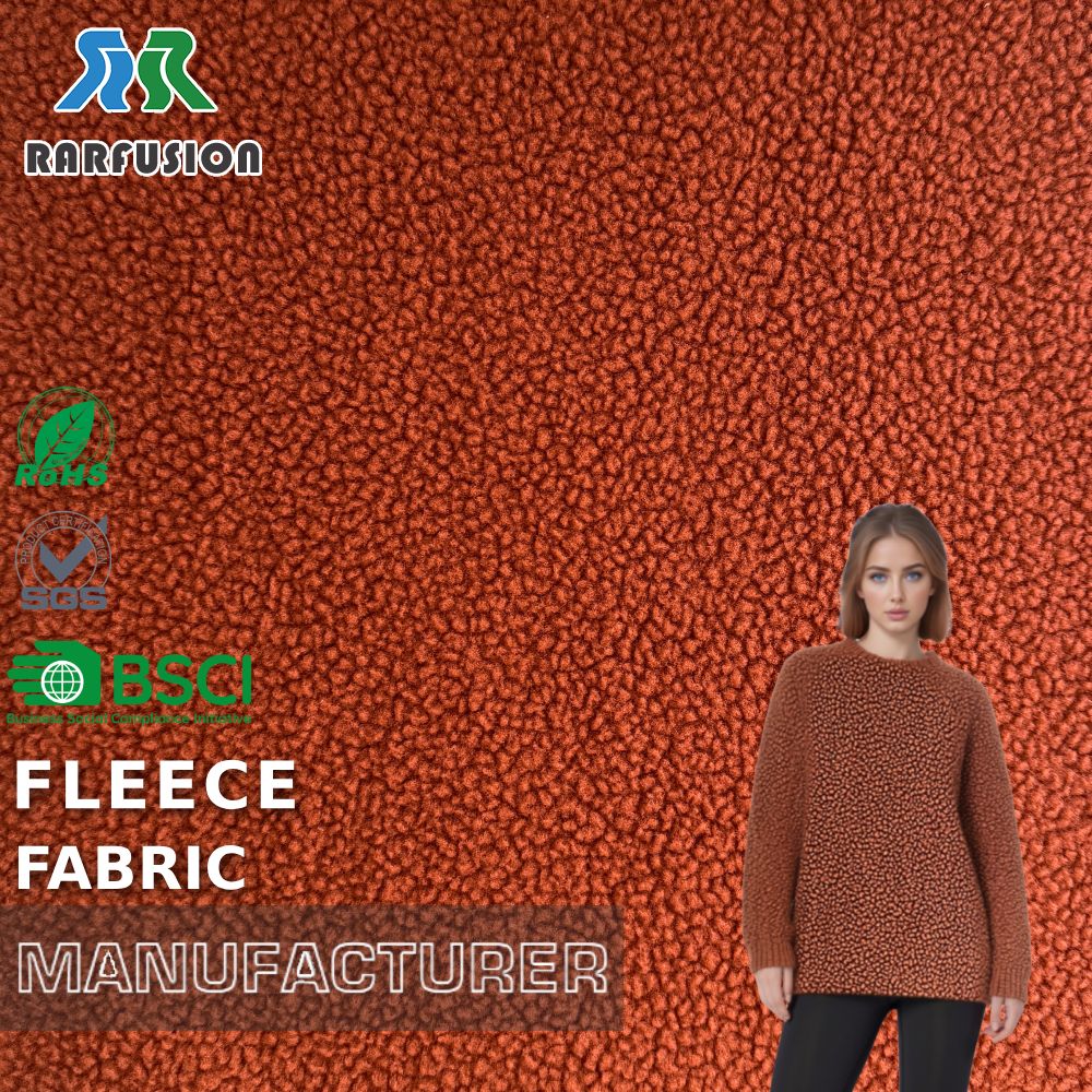 Eco-Friendly 100% Recycled Polyester Sherpa Fleece Fabric for Coats Pajamas Pet Beds