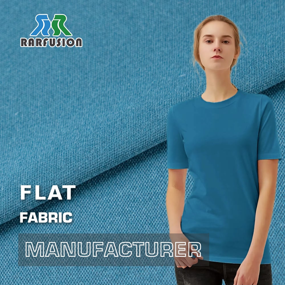 Plain Dyed Knitting Fabric Double Side Polyester Flat Fabric