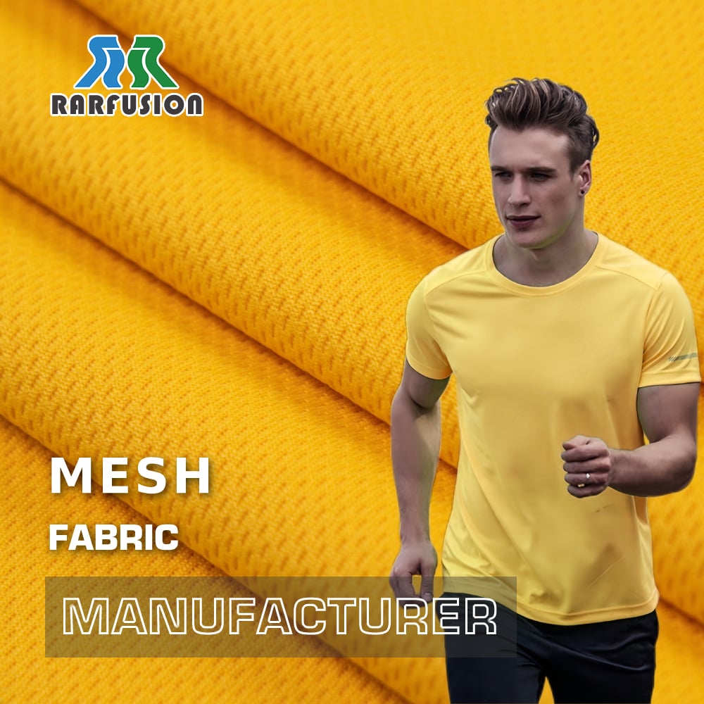 Fabrik Mesh Knit Dyò Karré Tèt Kole