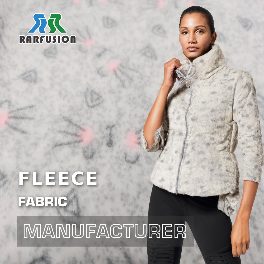 Single Sided Printed Coral Fleece Fabric