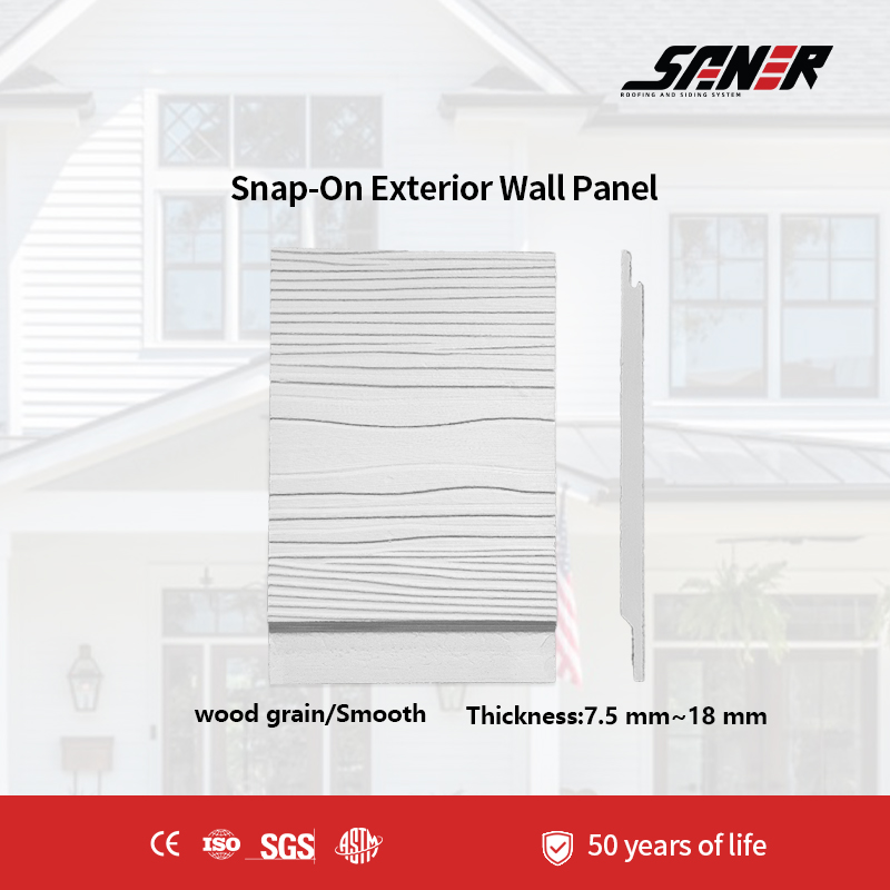 Snap-On Exterior Wall Panel - Quick Installation Cladding Solution for Residential Exterior Remodeling