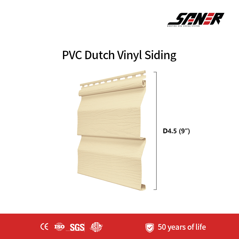 9 inch PVC Dutch Vinyl Siding - Exterior Wall Cladding Panels for European Style House Decoration