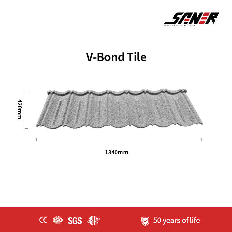 V-Bond Tile – Stone Coated Metal Roof Tile with Distinctive V-Shaped Profile