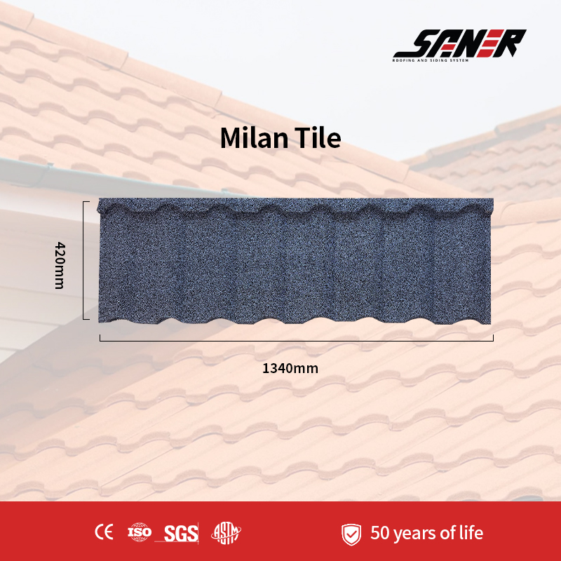 Milano Tile - Modern Stone Coated Roof Tiles for Stylish Building Exterior Protection