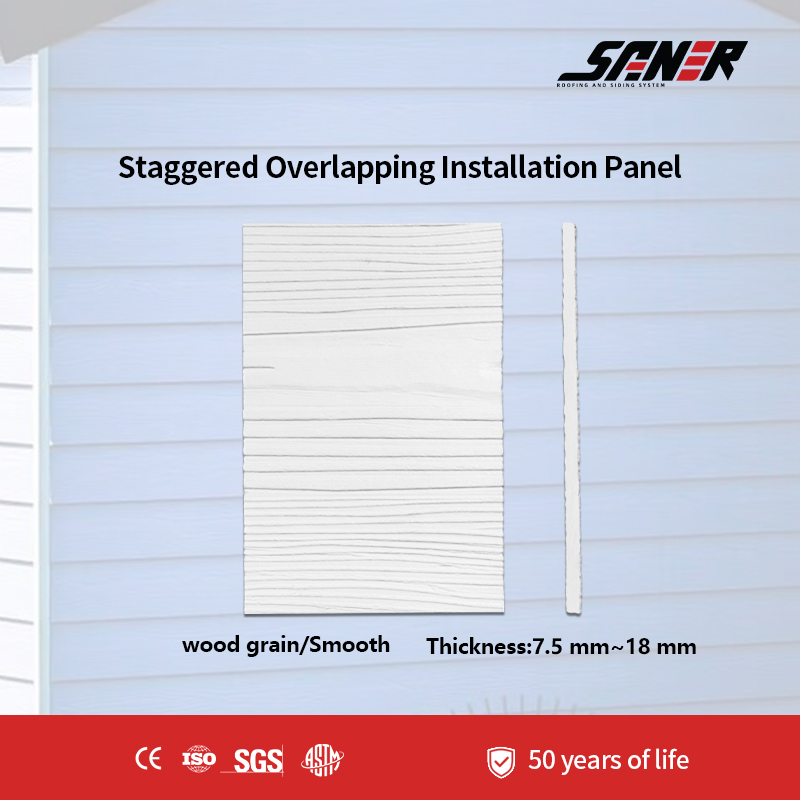 Staggered Overlapping Installation Panel - Textured Exterior Wall System for Contemporary Buildings