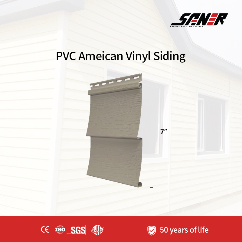 7-inch PVC American-Style Vinyl Siding- Durable Vinyl Wall Panels for North American Home Renovation