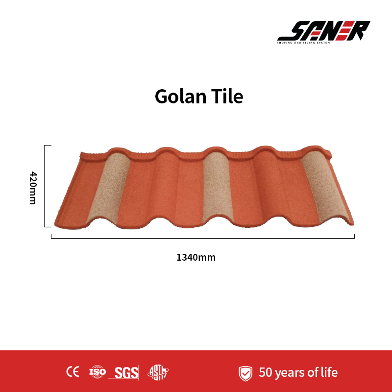 Golan Tile – Stone Coated Metal Roofing Tile with Classic Mediterranean Profile