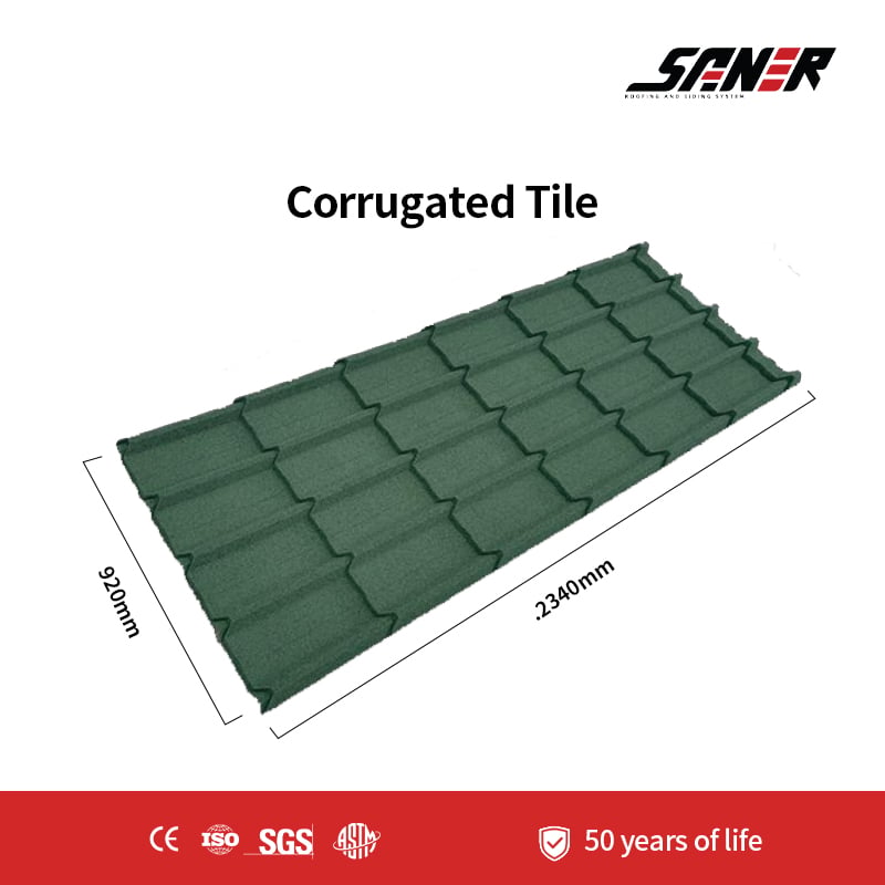 Corrugated Tile – Long Span Stone Coated Metal Roofing Tile for Residential and Commercial Roofs