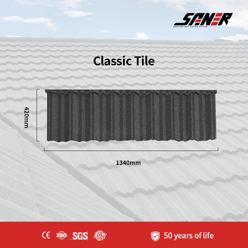 Classic Tile - Traditional Stone Coated Roofing Sheets for Weather Resistant Building Projects