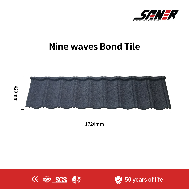 Nine Waves Bond Tile – Stone Coated Metal Roofing Tile