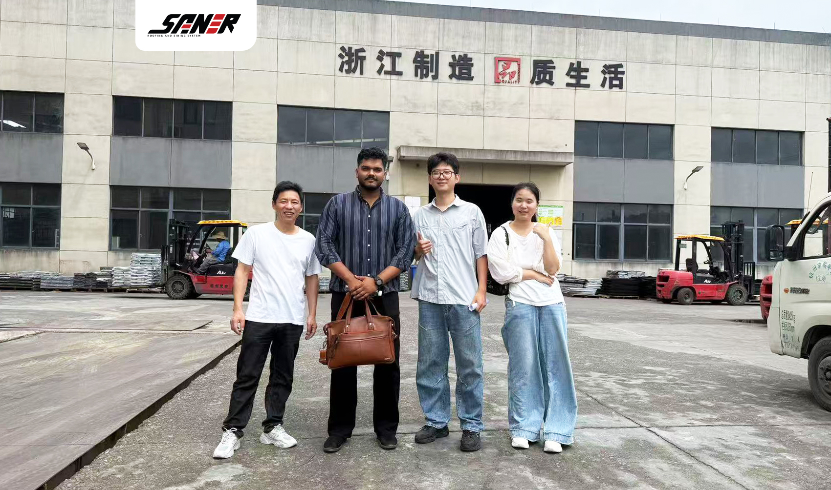 Indian Customer Visits Saner Building Materials Factory for Business Cooperation