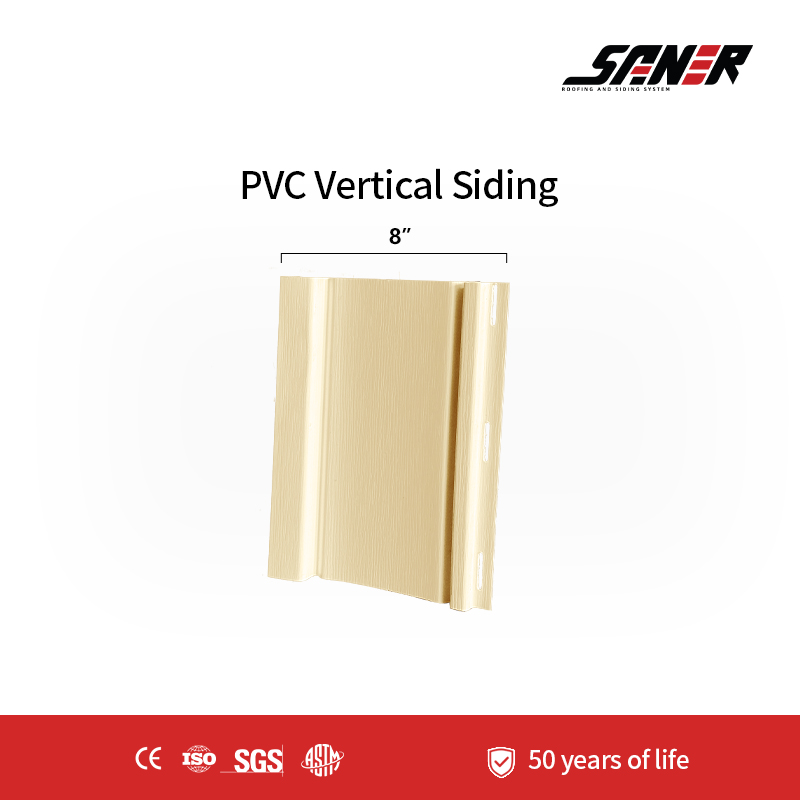 8-inch PVC Vertical Siding - Waterproof Exterior Cladding System for Modern Residential Walls
