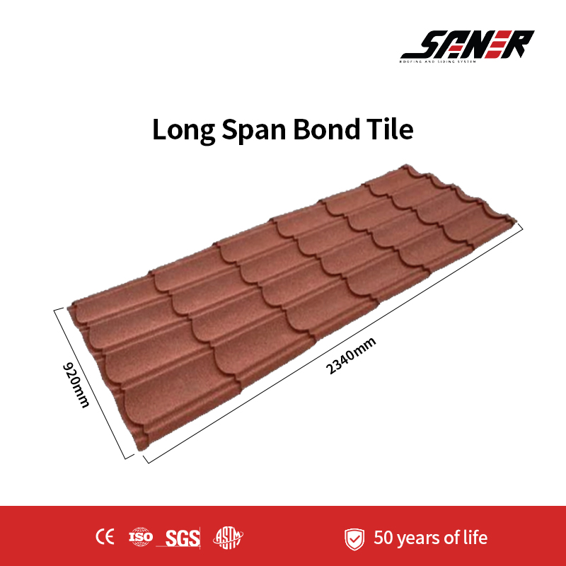 Long Span Bond Tile – Large-Format Stone Coated Metal Roofing Tile