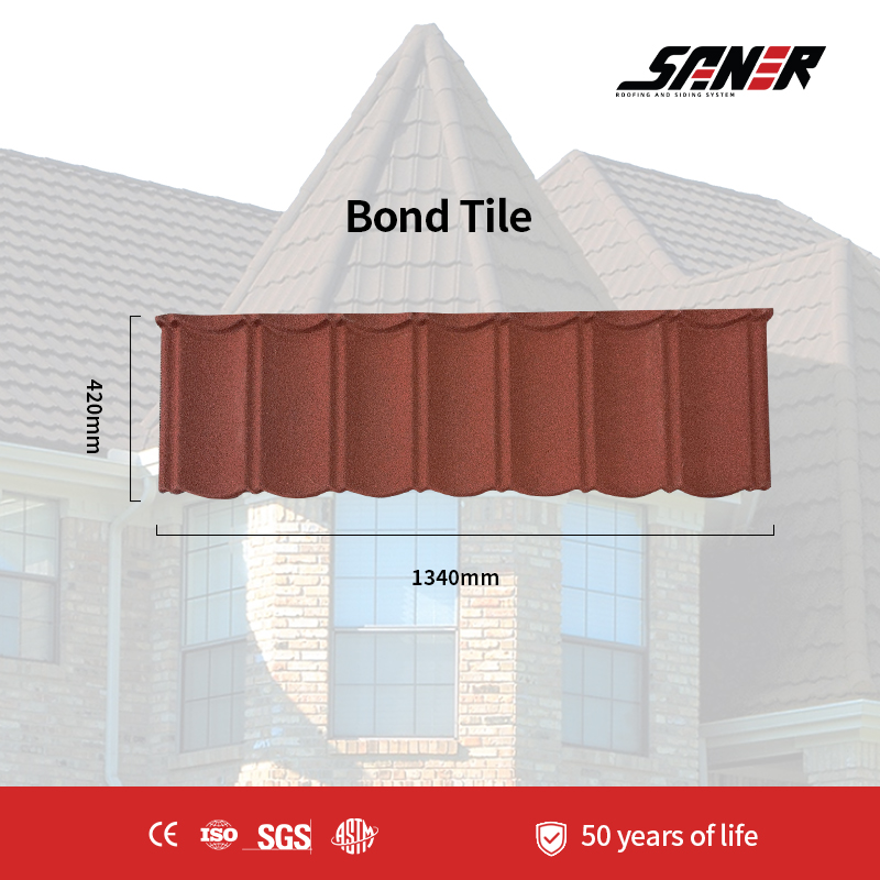 Bond Tile - Stone Coated Metal Roof Tiles for Durable Housing and Commercial Building Applications