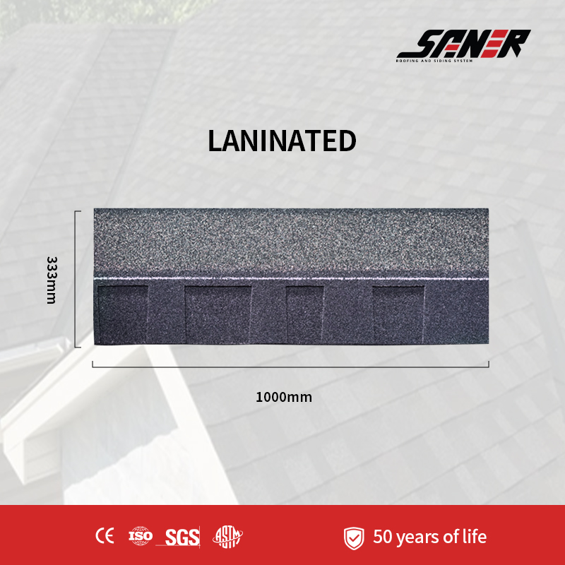 Laminated Asphalt Shingles - Fiberglass Reinforced Waterproof Roofing for Villa and Residential Construction