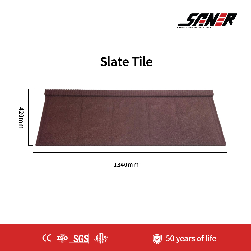 Slate Tile – Stone Coated Metal Roofing Tile with a Clean Slate-Style Profile