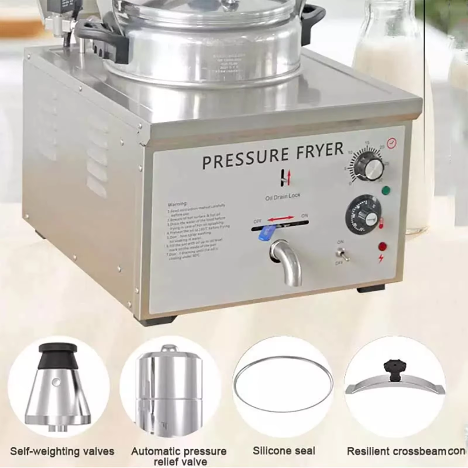 16L Electric Table Top Chicken Pressure Fryer Machine Broaster pressure fryer factory