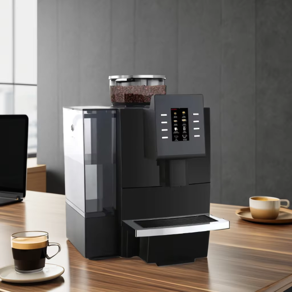 Fully Automatic Cleaning LCD Touch Screen Coffee Maker Large Commercial Automatic Grinding Espresso Machine manufacture