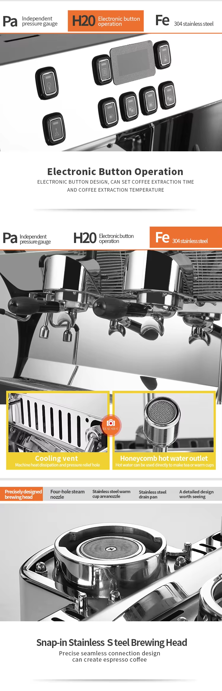 Multi-function Italian Machines Professional Best Espresso Coffee Machine For Business Espresso machine factory