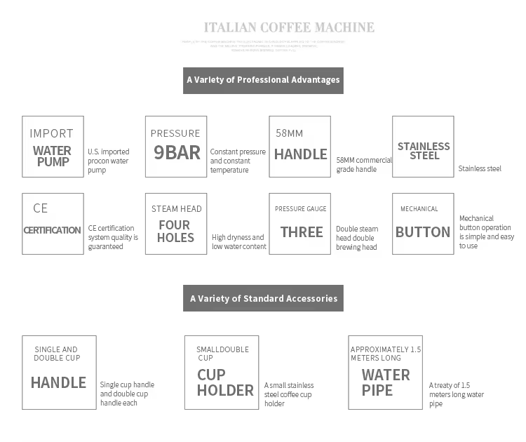 Multi-function Italian Machines Professional Best Espresso Coffee Machine For Business Espresso machine details