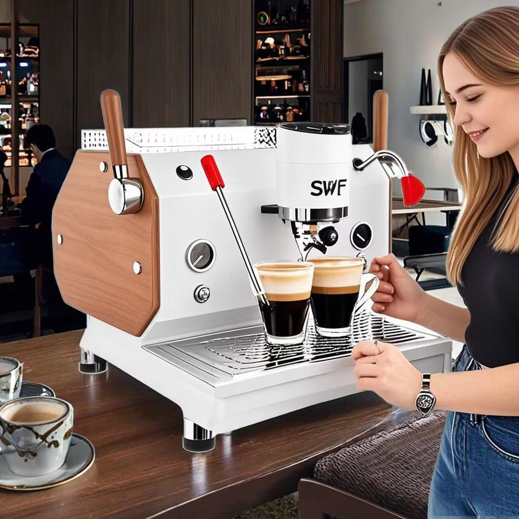 commercial high end smart italian industrial double boiler espresso coffee machine maker for latte art beginners-13