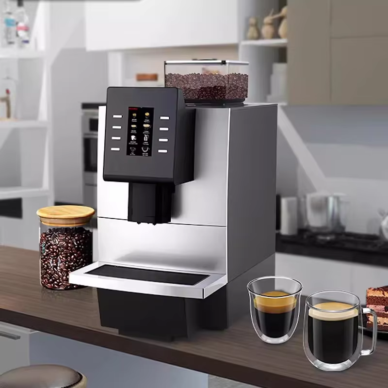 Fully Automatic Cleaning LCD Touch Screen Coffee Maker Large Commercial Automatic Grinding Espresso Machine supplier