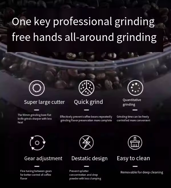 83mm professional touch screen coffee grinder espresso bean grinder machine for sale-16