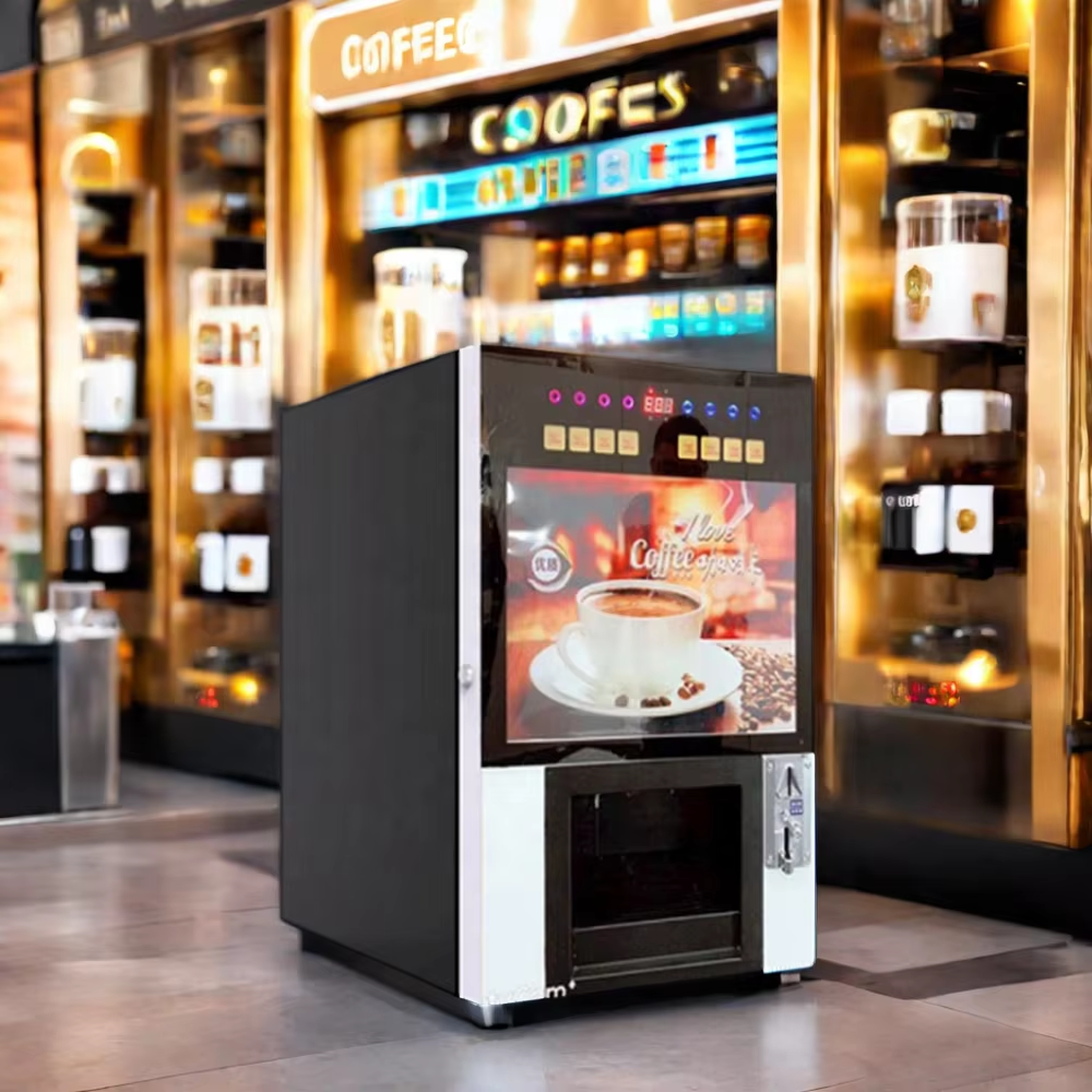 Digital Small Business Fully Automated Touch Screen Smart Tabletop Fresh Espresso Ground Coffee vendo Vending Machine supplier