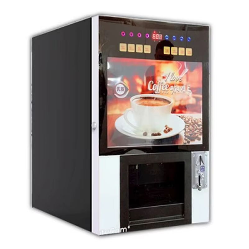 Digital Small Business Fully Automated Touch Screen Smart Tabletop Fresh Espresso Ground Coffee vendo Vending Machine factory