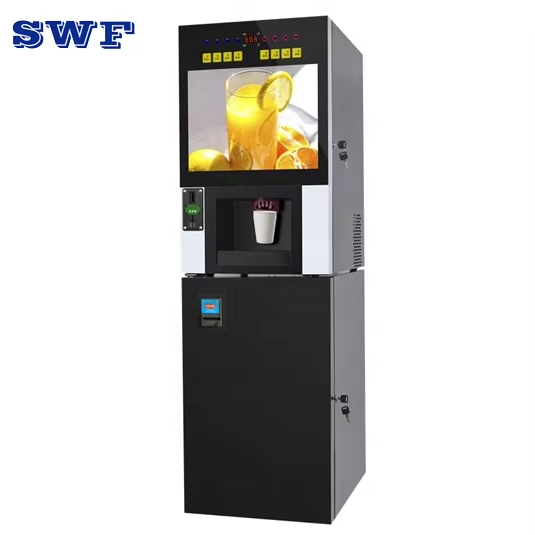 Digital Small Business Fully Automated Touch Screen Smart Tabletop Fresh Espresso Ground Coffee vendo Vending Machine details