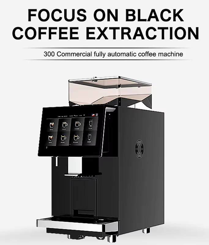 Commercial bean to cup fully super auto automatic cappuccino espresso coffee machine for commercial use factory